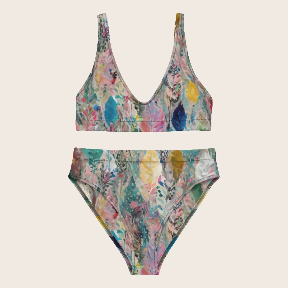 High-Waisted Bikini on model