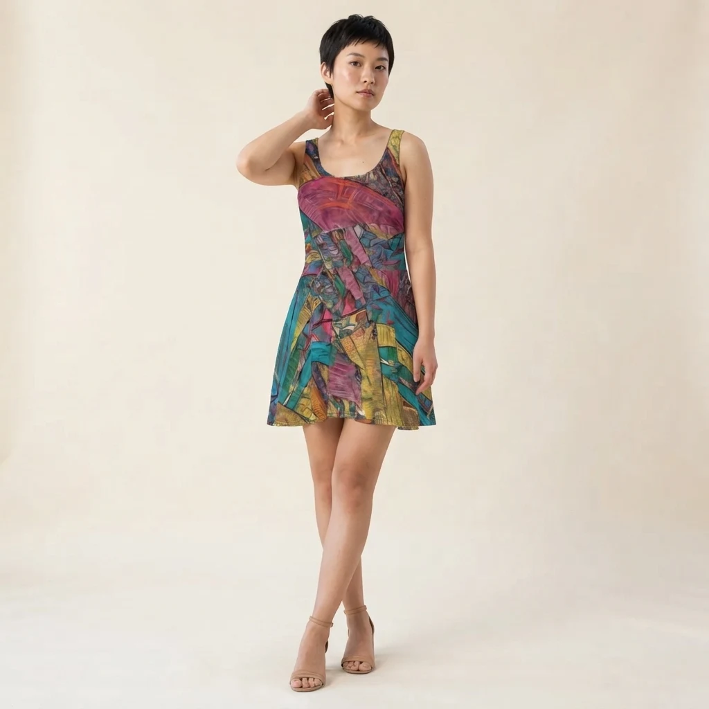 Skater Dress on model