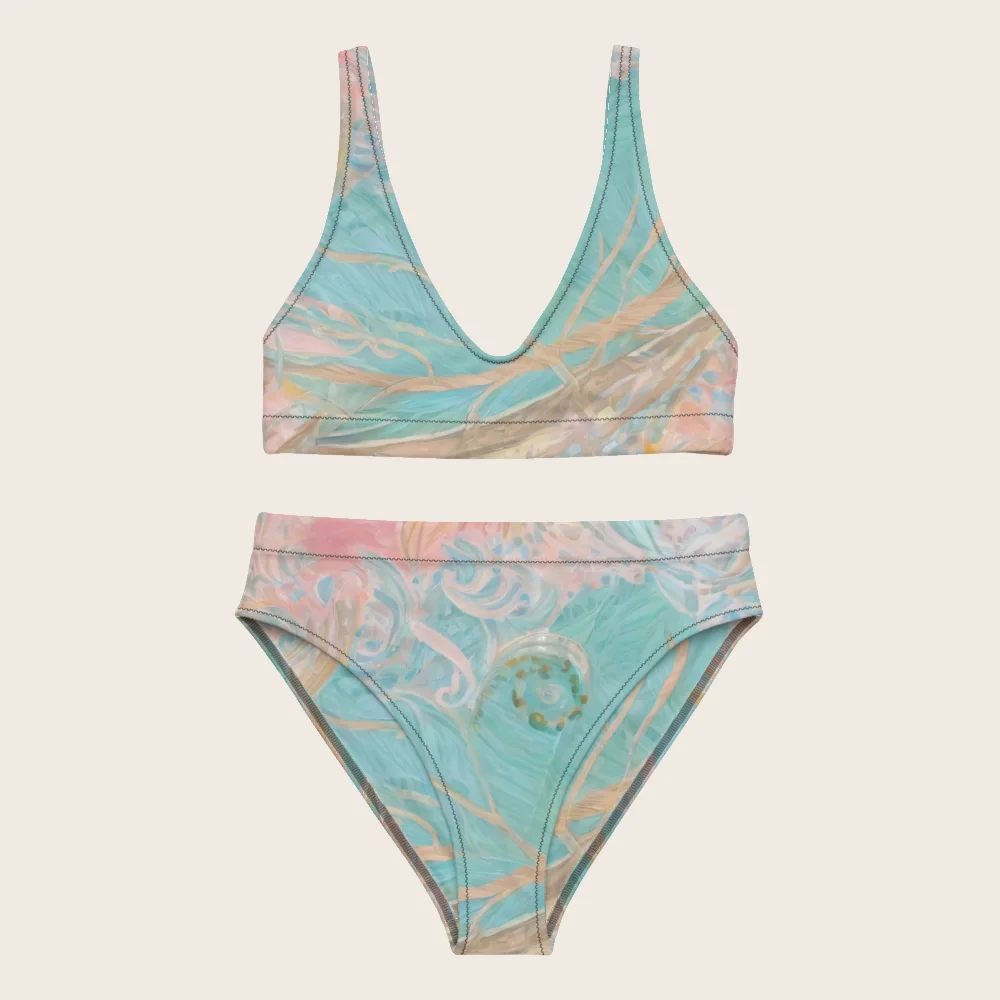 High-Waisted Bikini on model