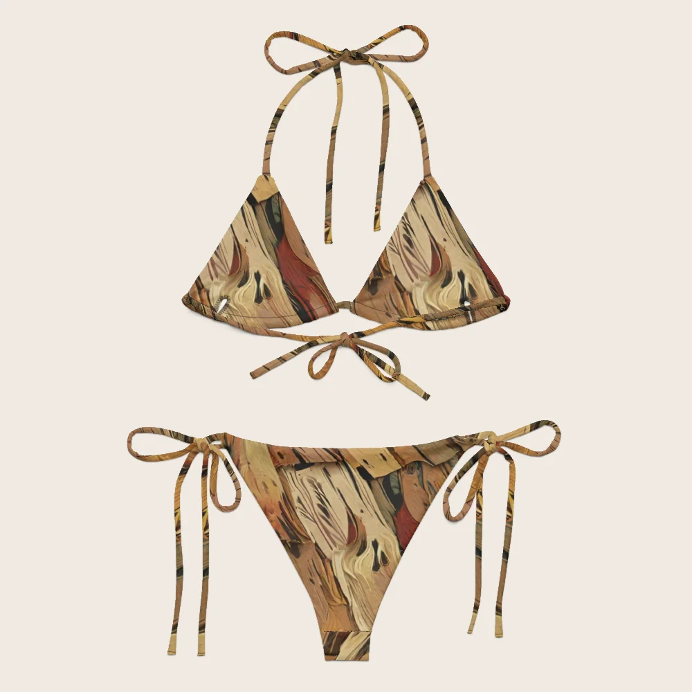 String Bikini on model