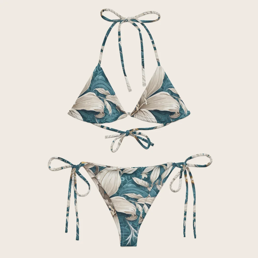 String Bikini on model