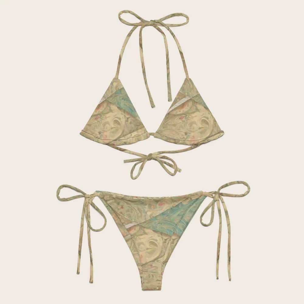 String Bikini on model