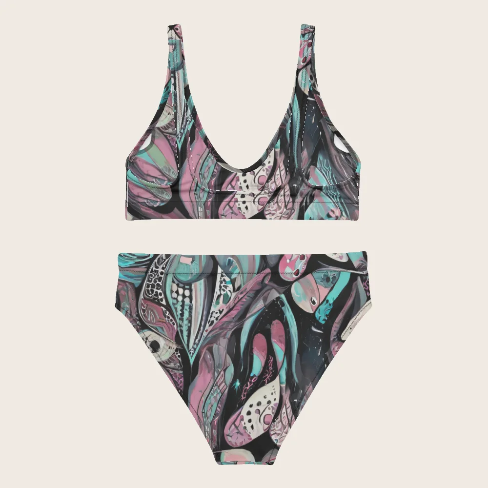 High-Waisted Bikini on model