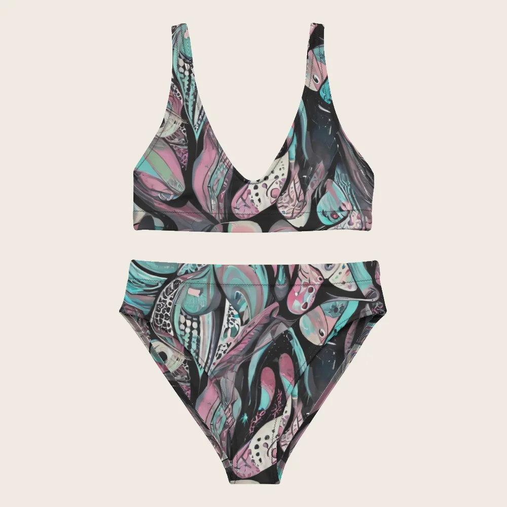 High-Waisted Bikini on model