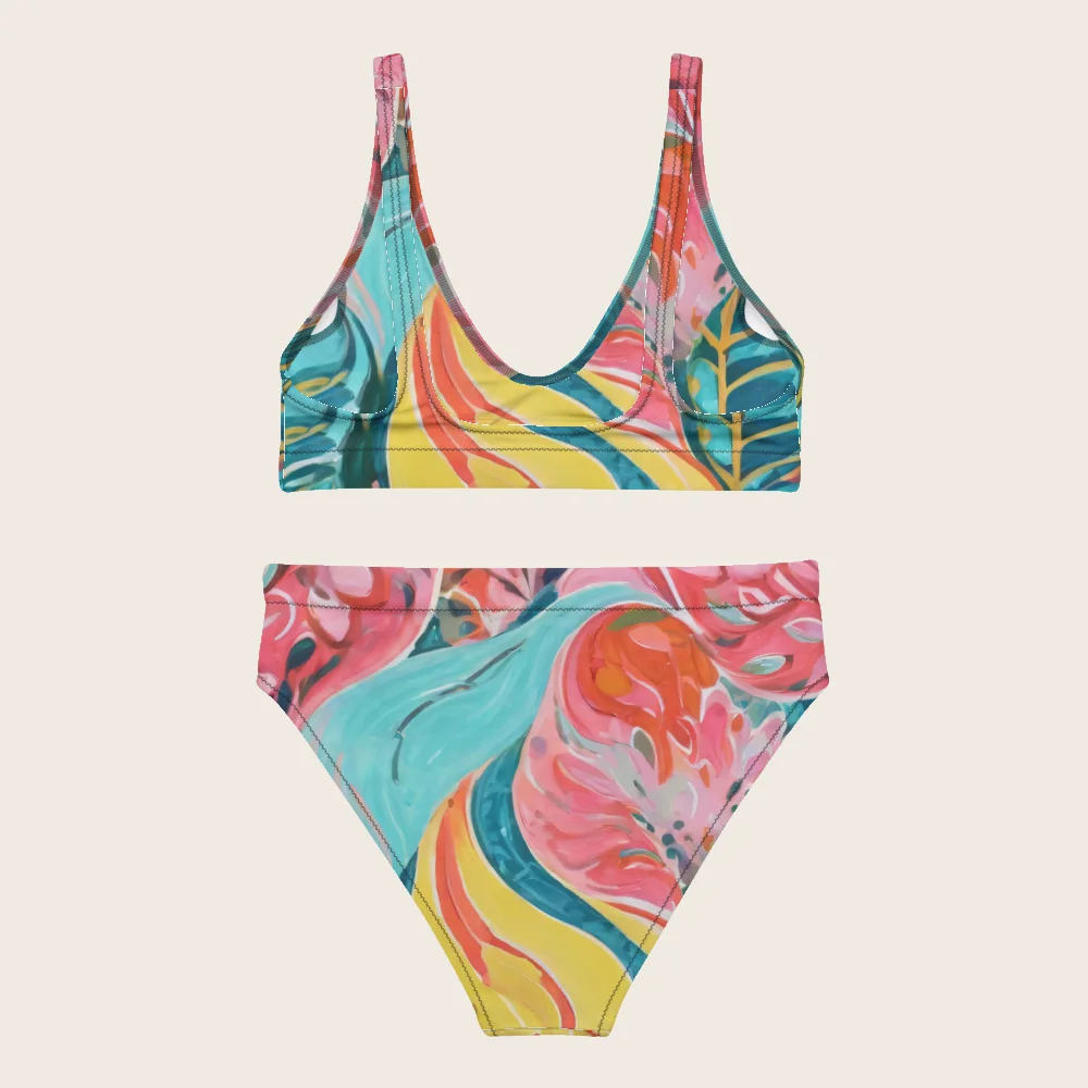 High-Waisted Bikini on model
