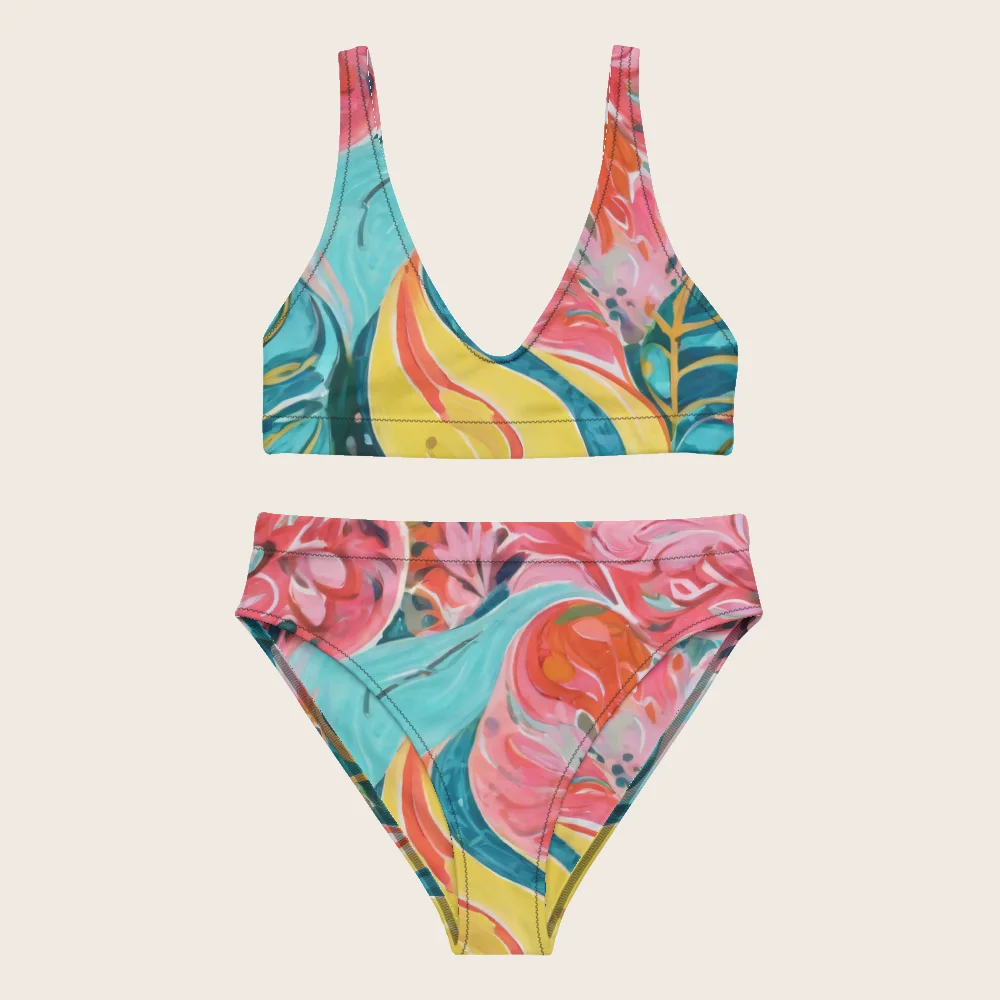 High-Waisted Bikini on model