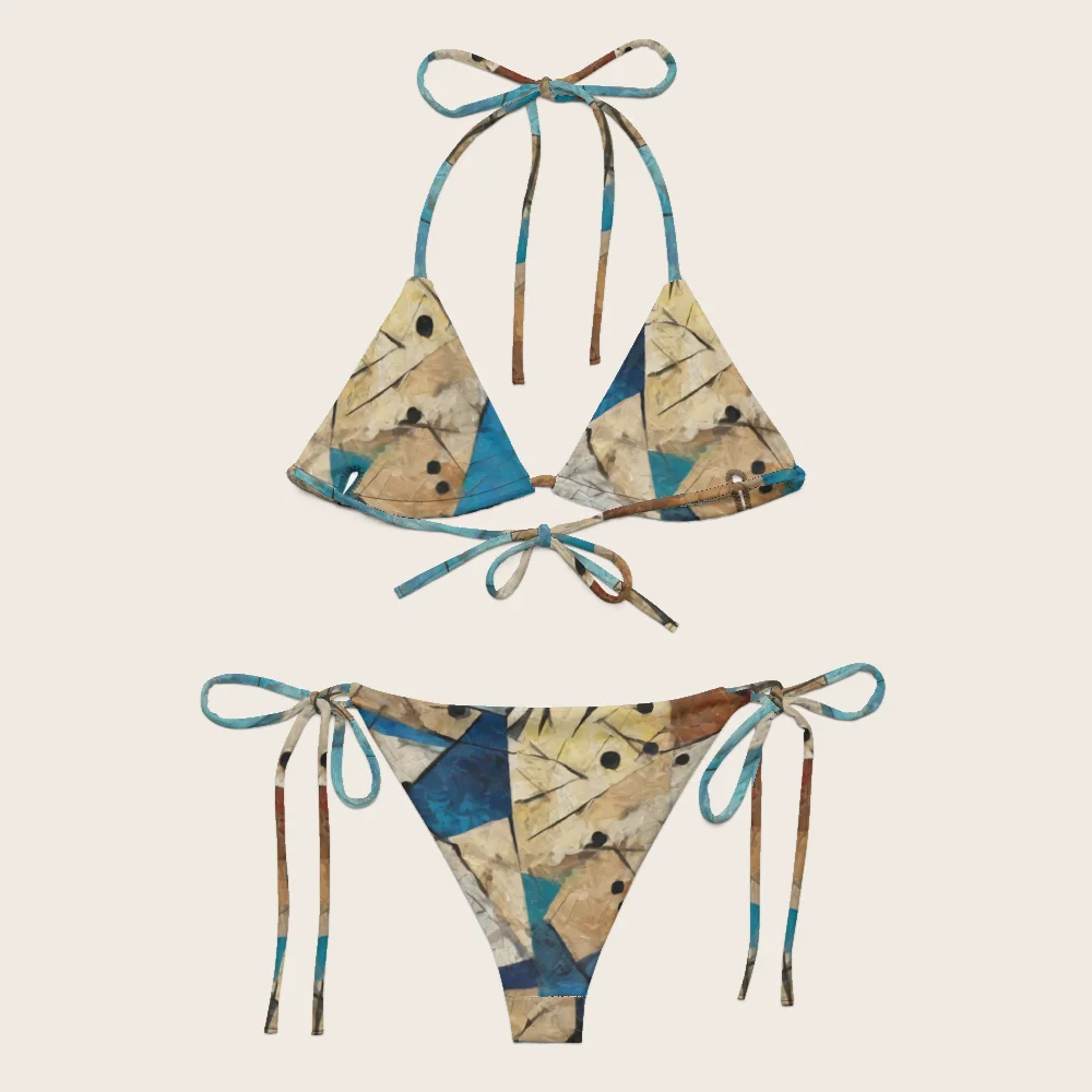 String Bikini on model