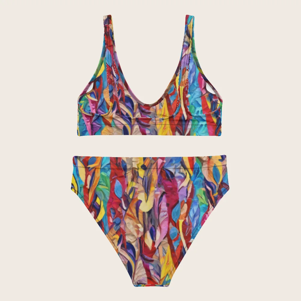 High-Waisted Bikini on model