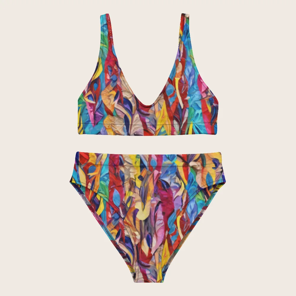 High-Waisted Bikini on model
