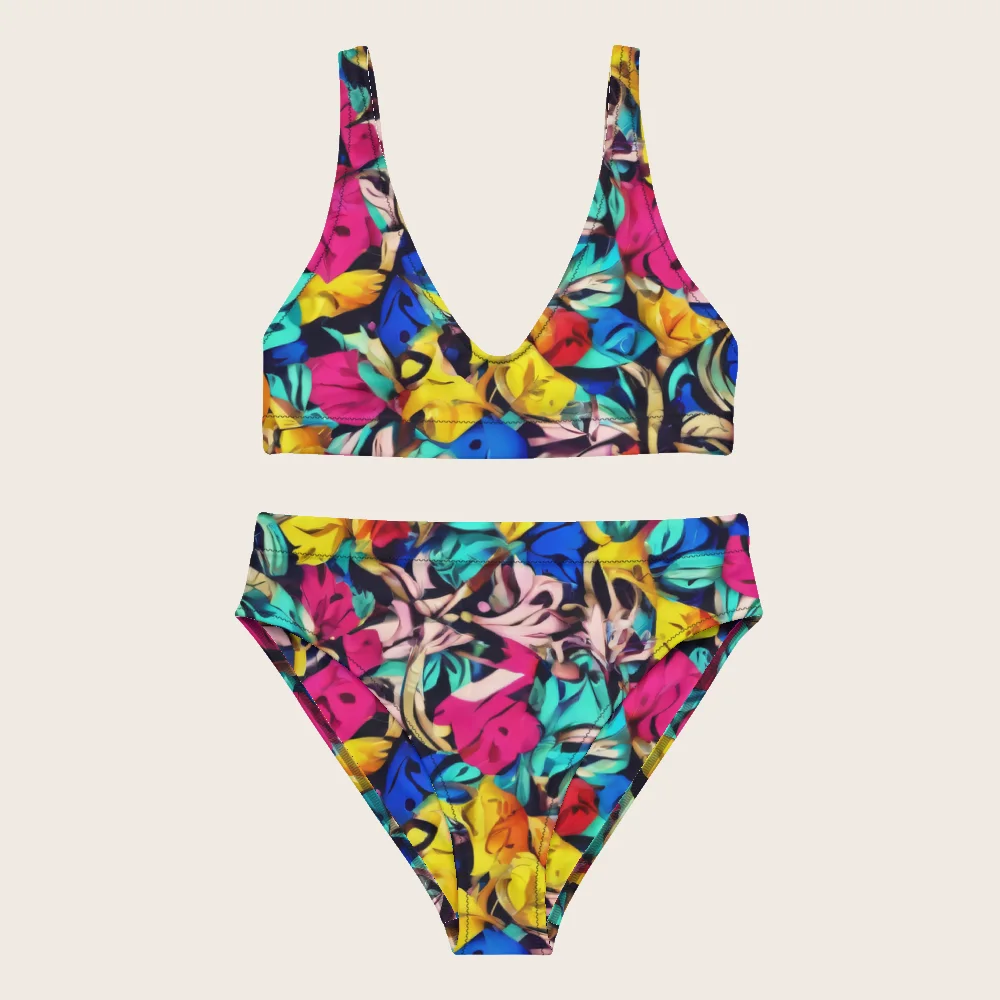 High-Waisted Bikini on model