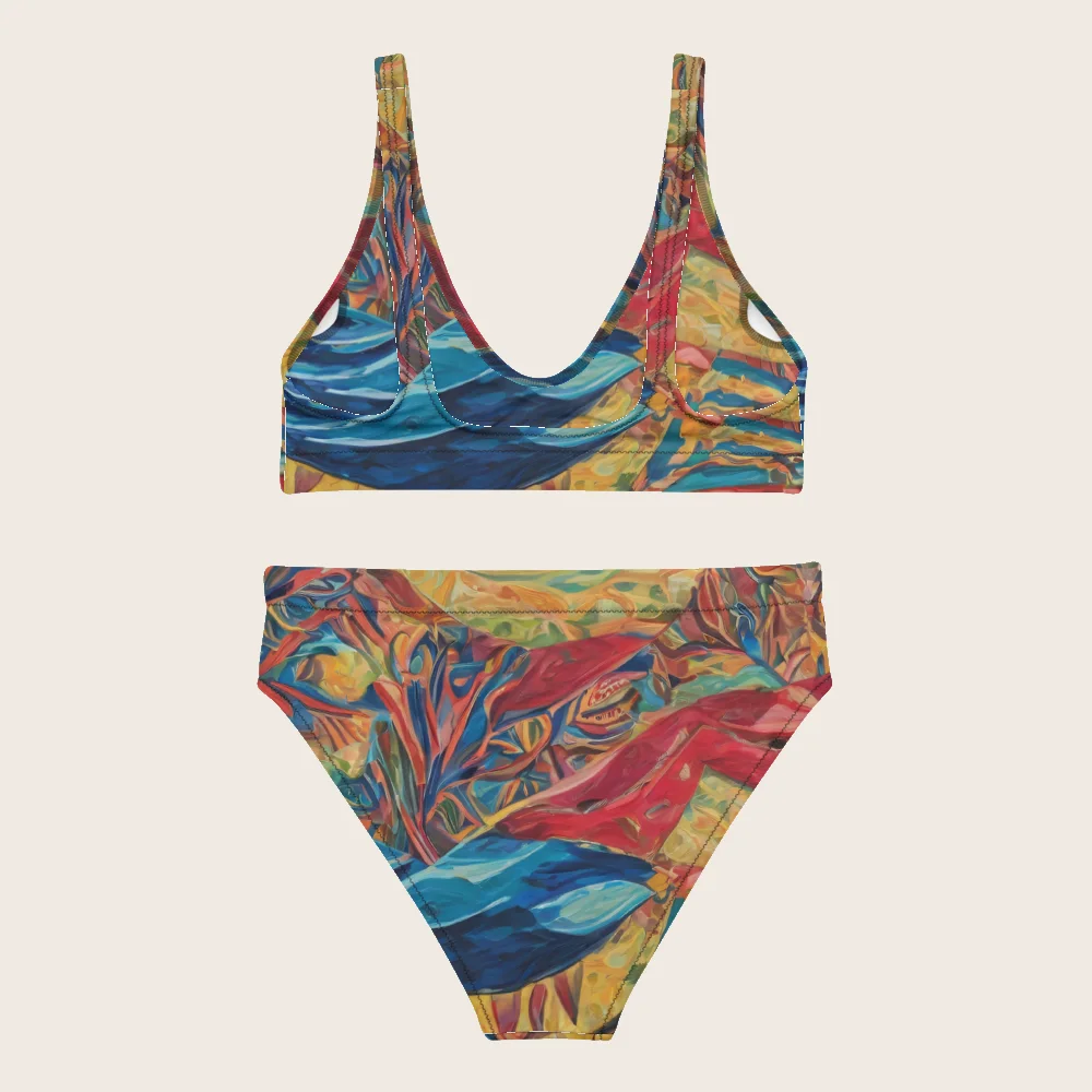 High-Waisted Bikini on model