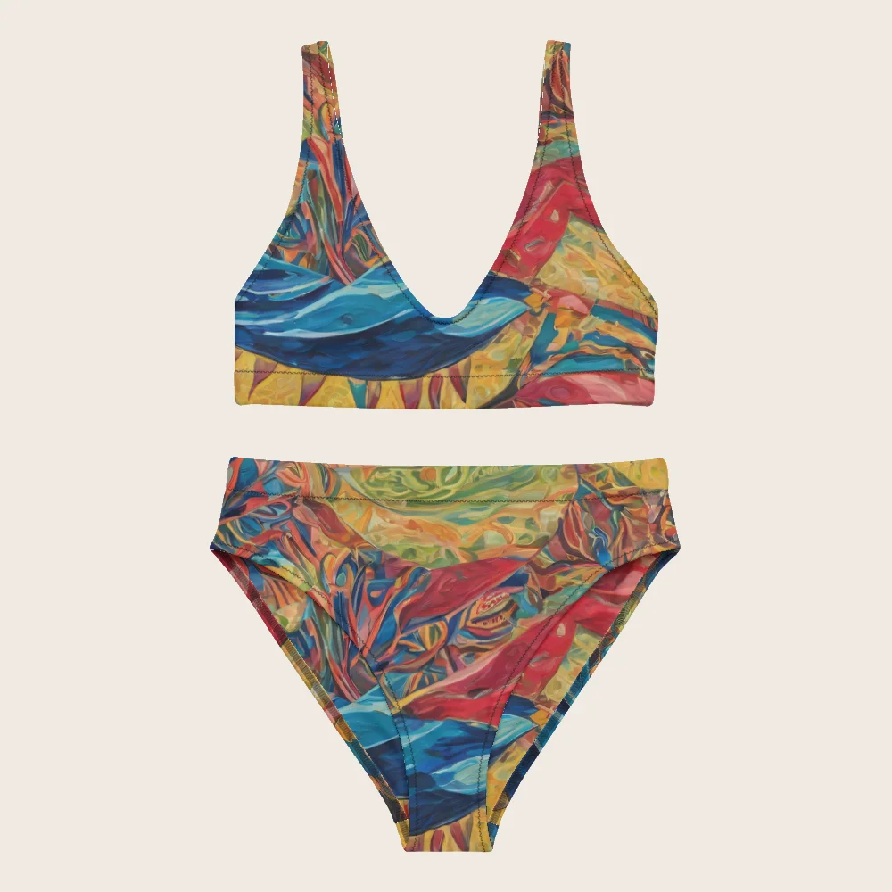 High-Waisted Bikini on model