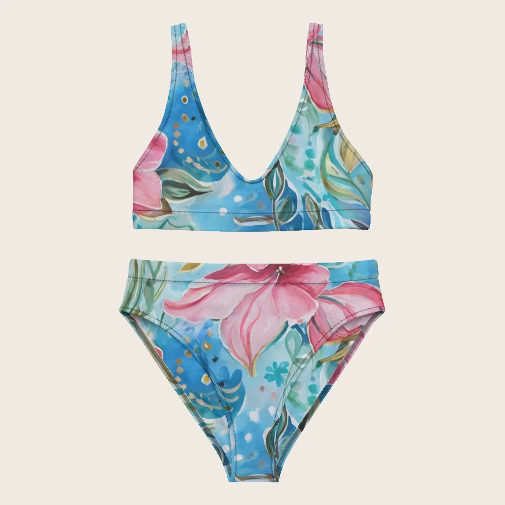 High-Waisted Bikini on model