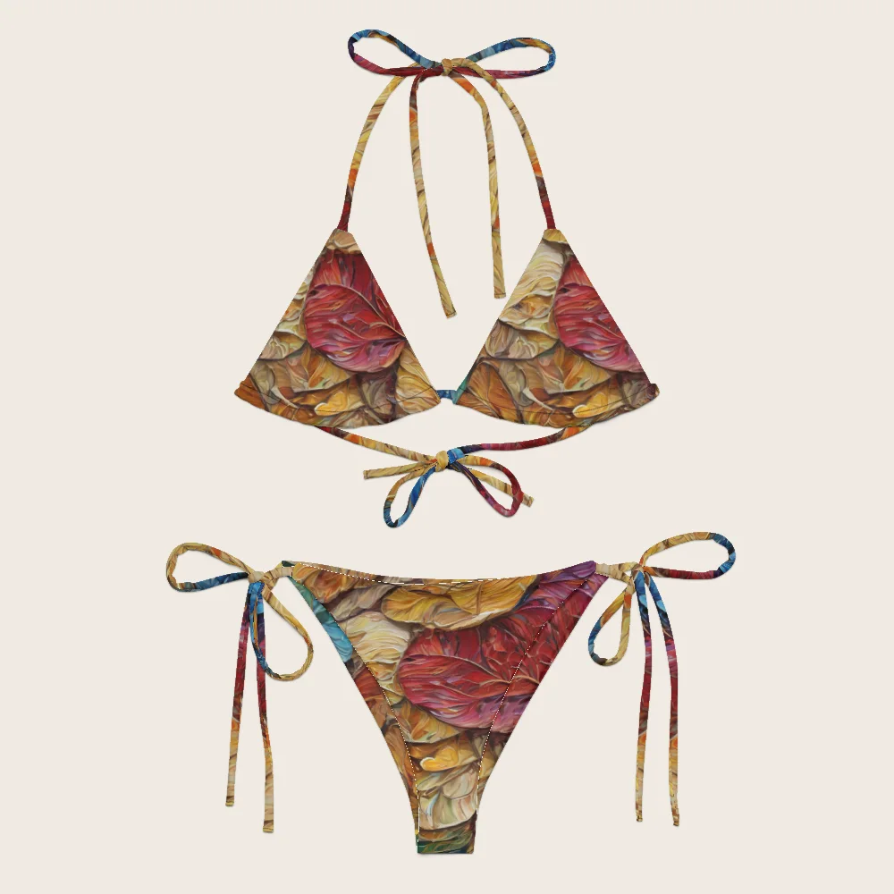 String Bikini on model