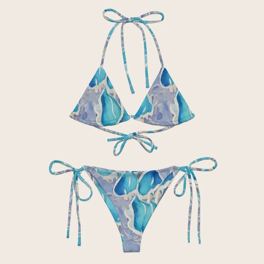 String Bikini on model
