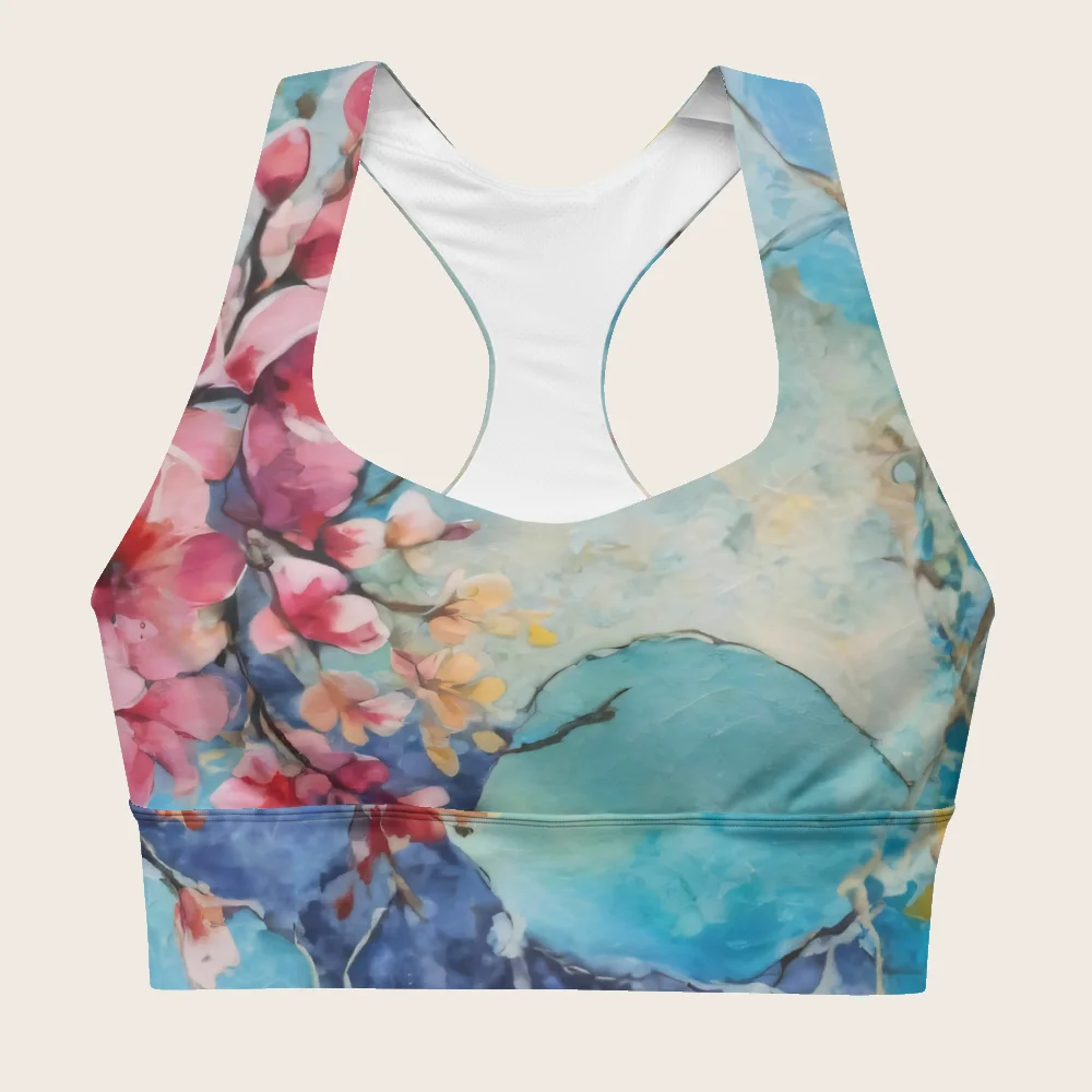 Longline Sports Bra on model