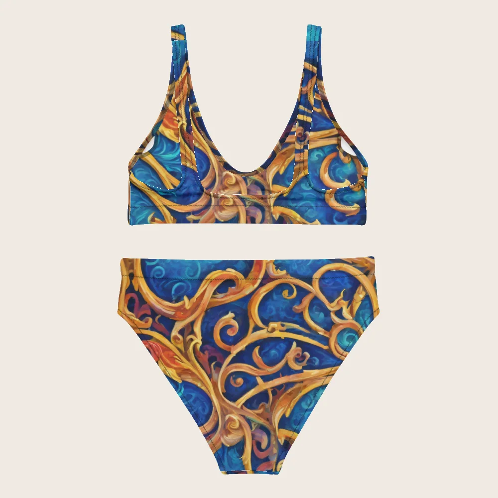 High-Waisted Bikini on model