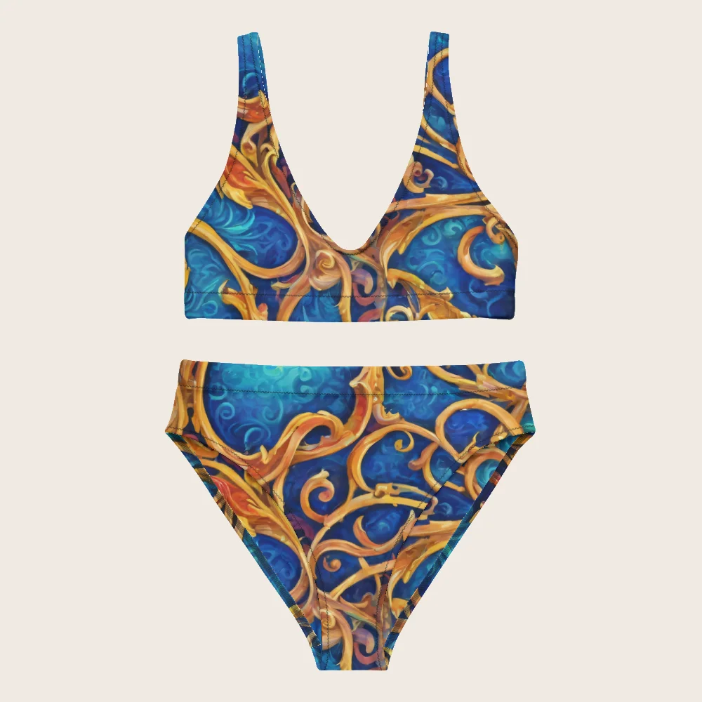 High-Waisted Bikini on model