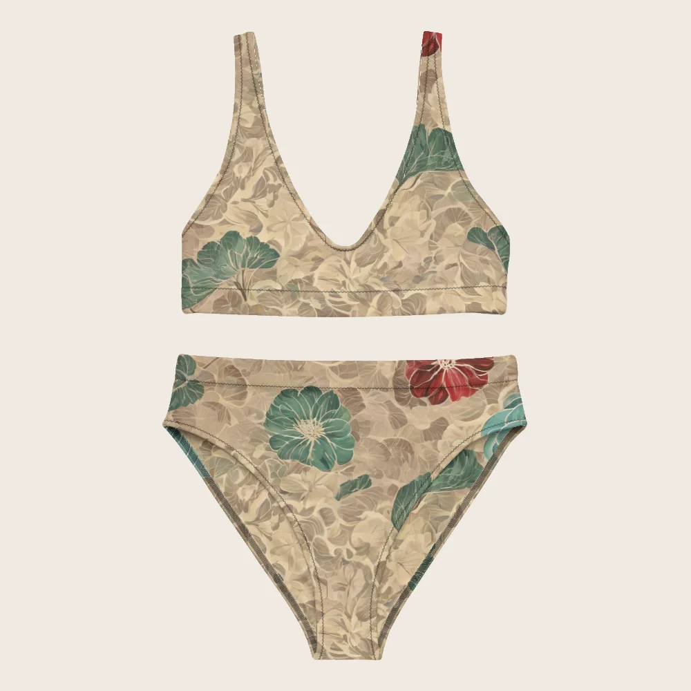 High-Waisted Bikini on model