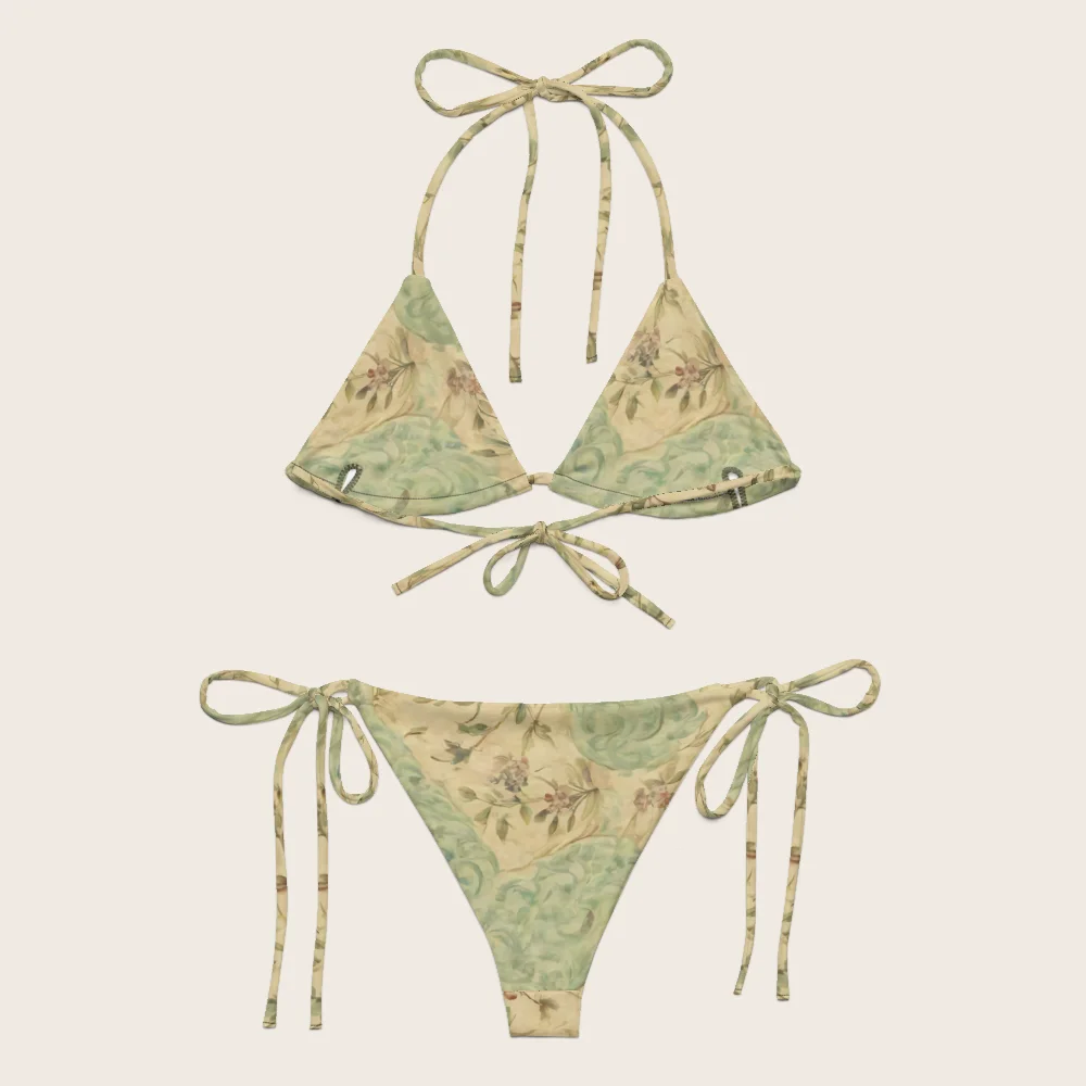 String Bikini on model