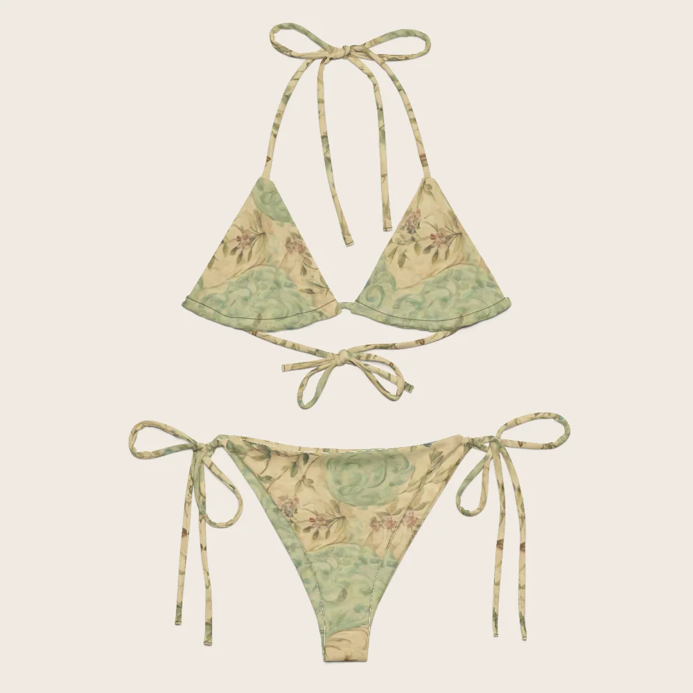 String Bikini on model