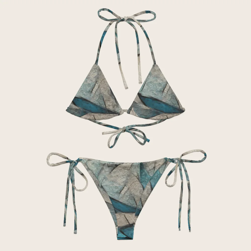String Bikini on model