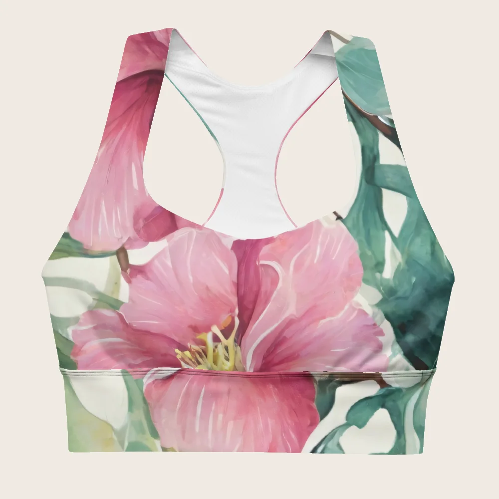 Longline Sports Bra on model