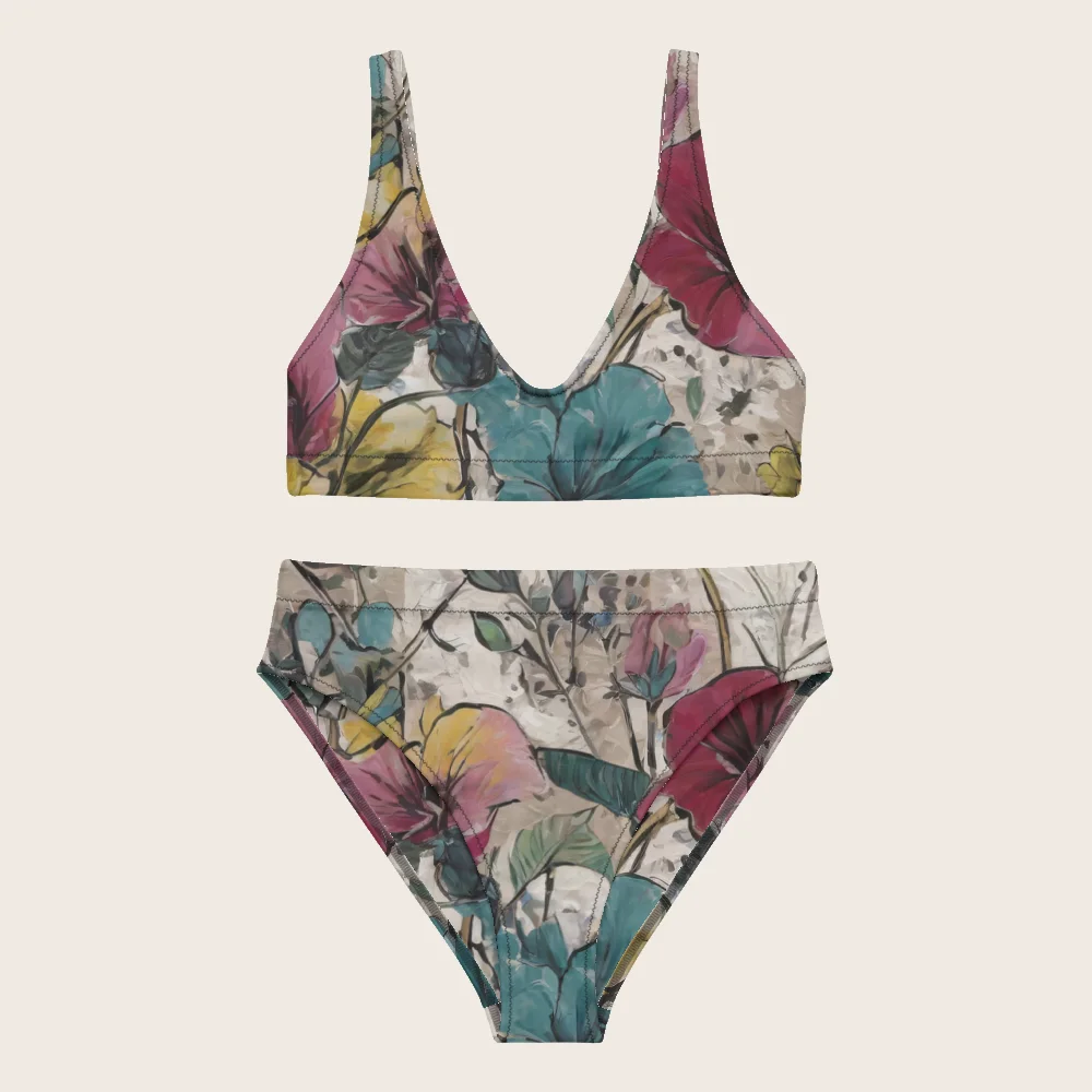 High-Waisted Bikini on model