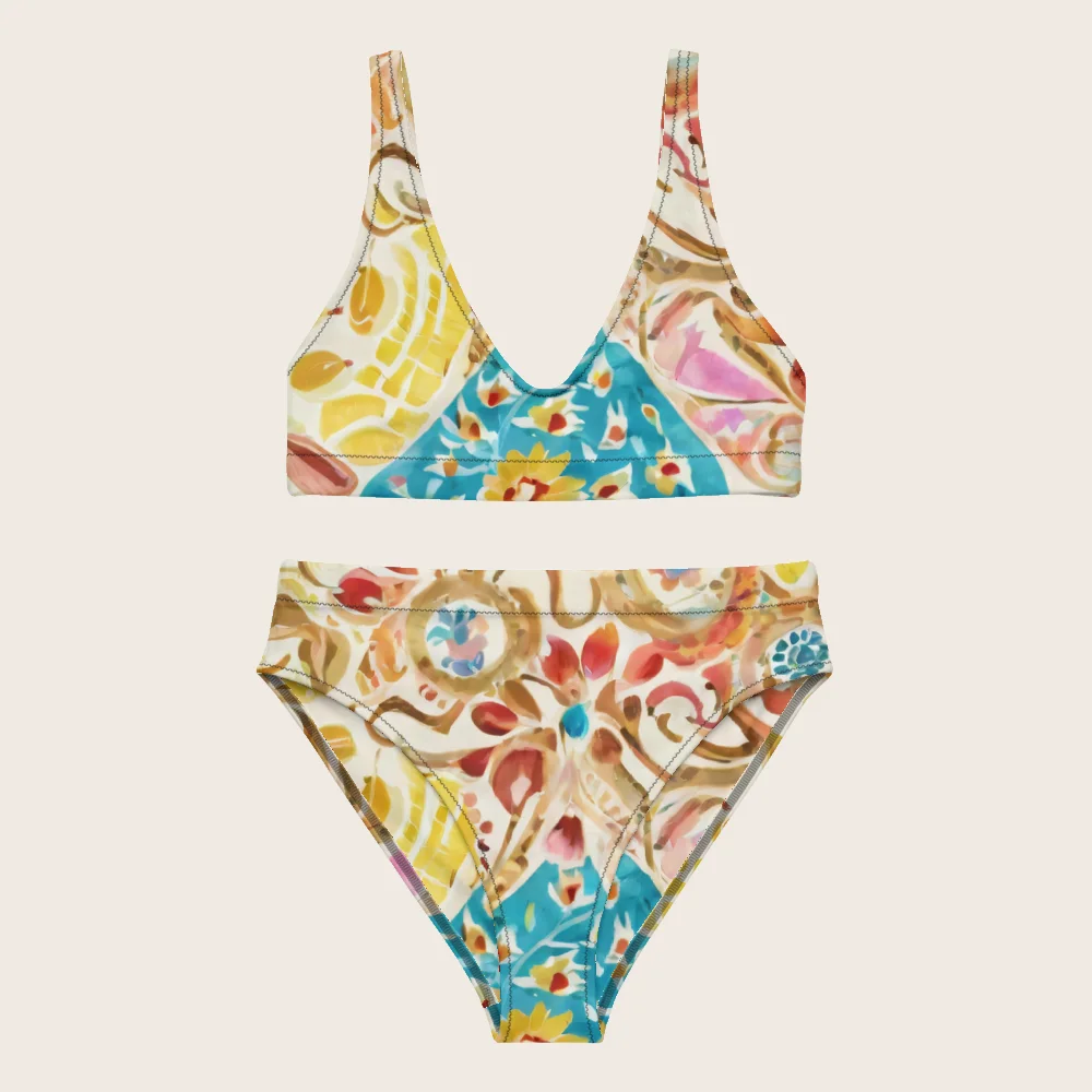 High-Waisted Bikini on model