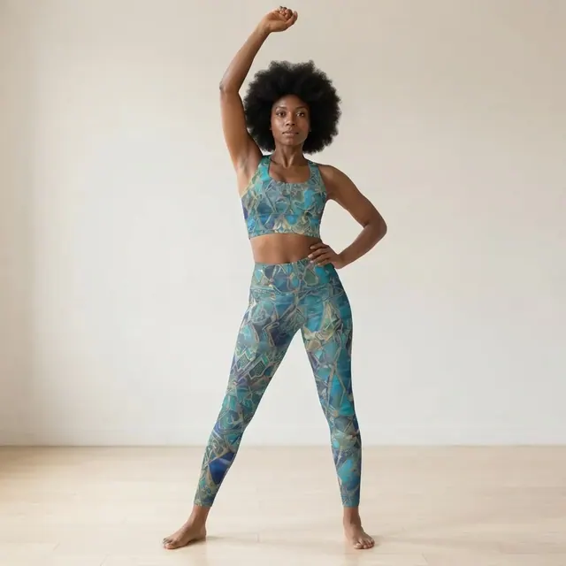 Longline Sports Bra, one-of-one design 6EE8F825