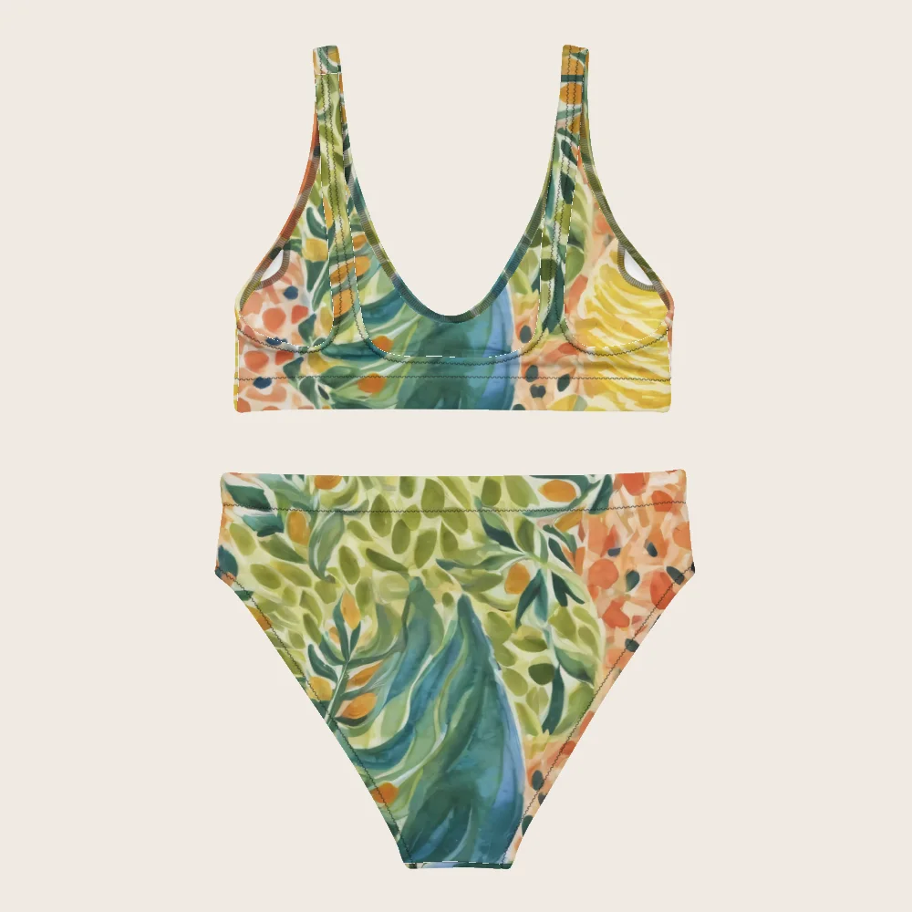 High-Waisted Bikini on model