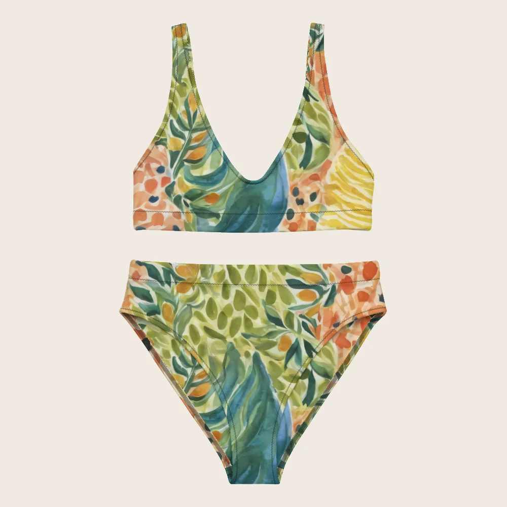 High-Waisted Bikini on model