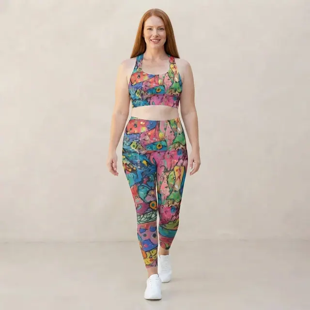 Longline Sports Bra, one-of-one design D842336C