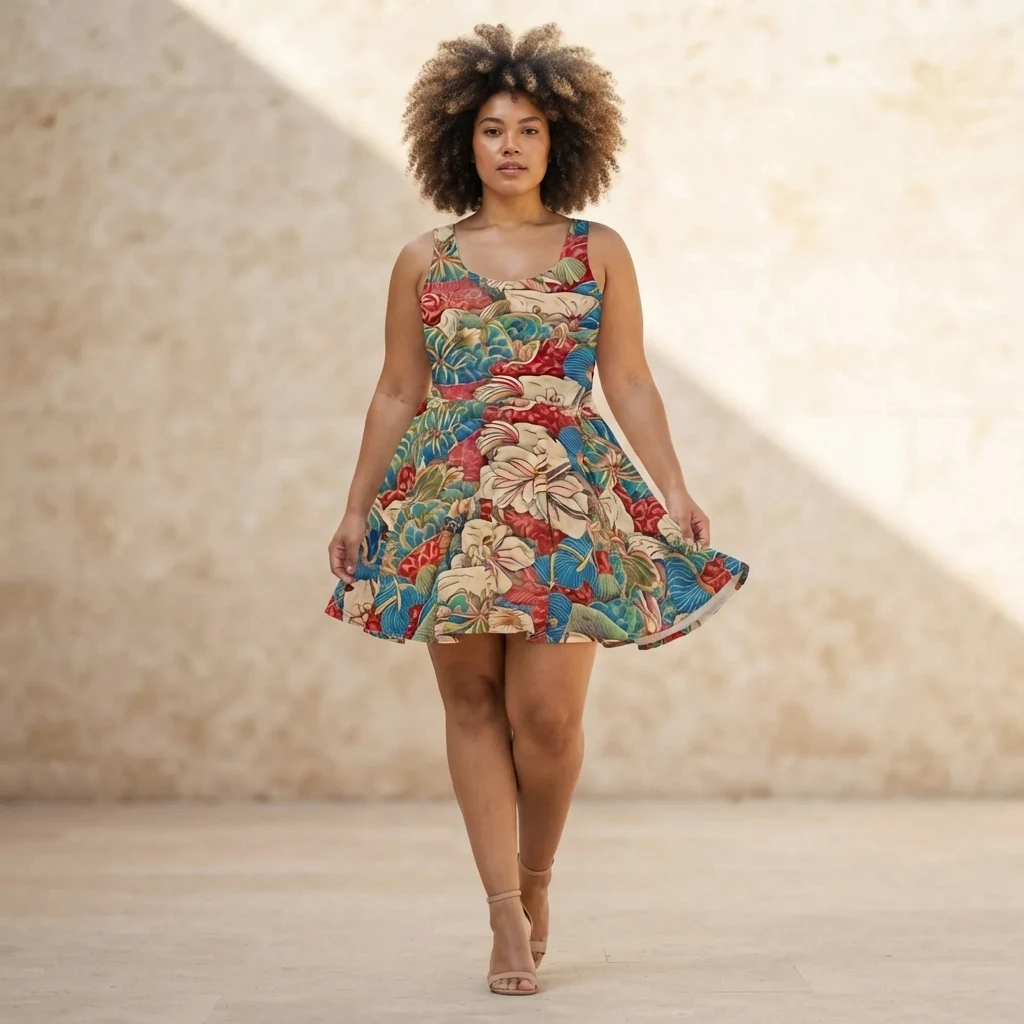 Skater Dress on model