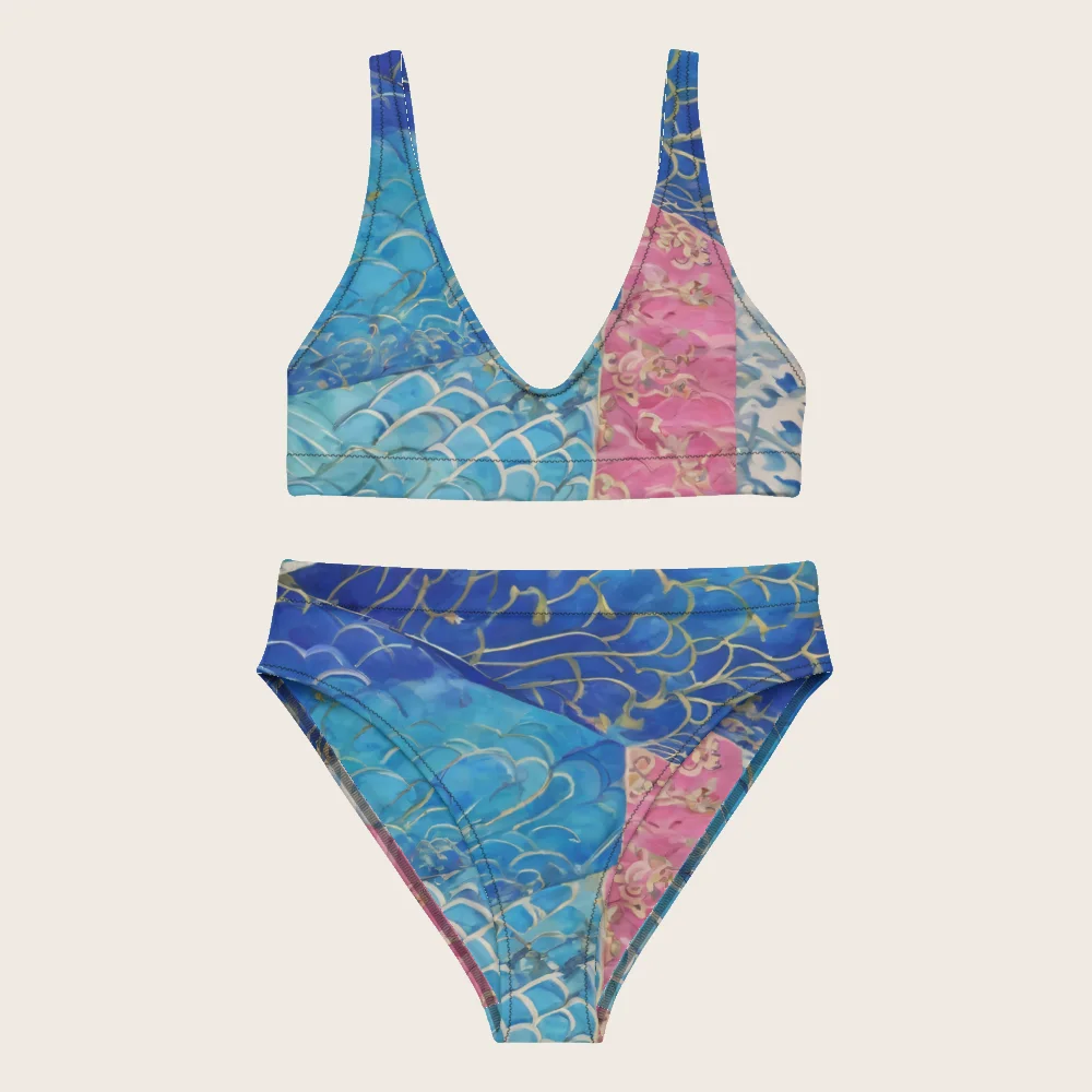 High-Waisted Bikini on model