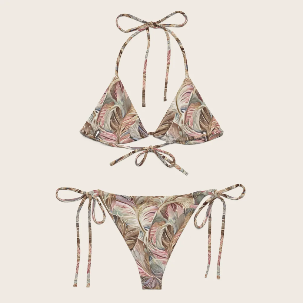 String Bikini on model