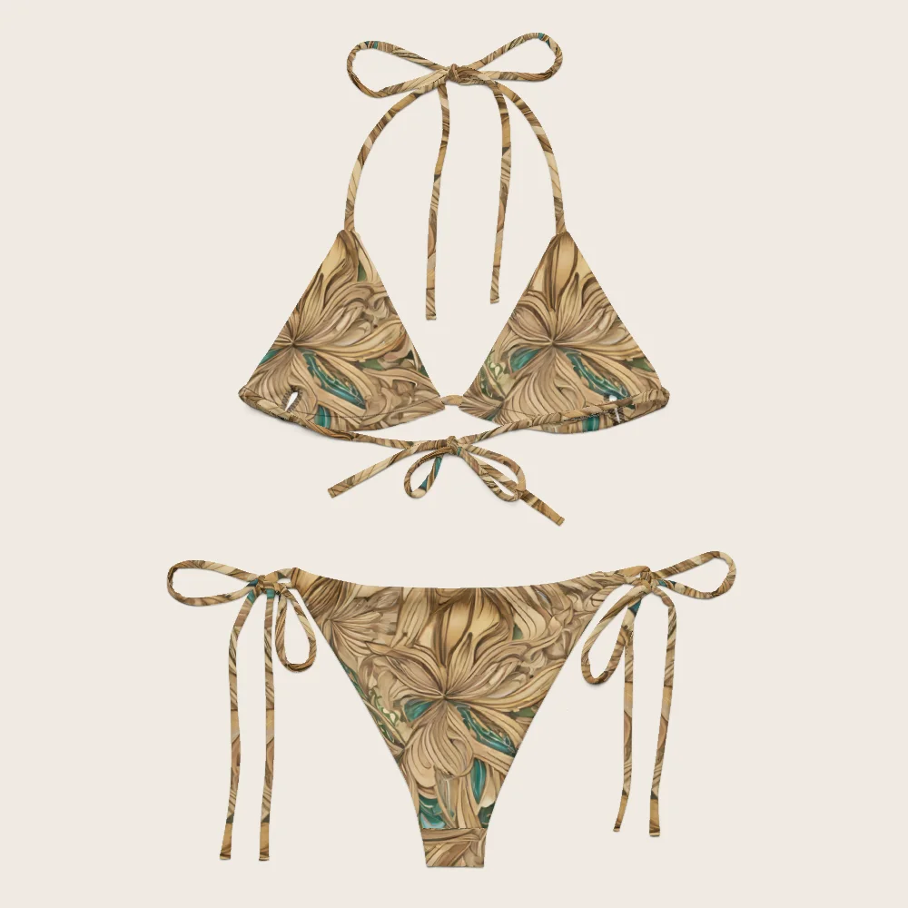 String Bikini on model