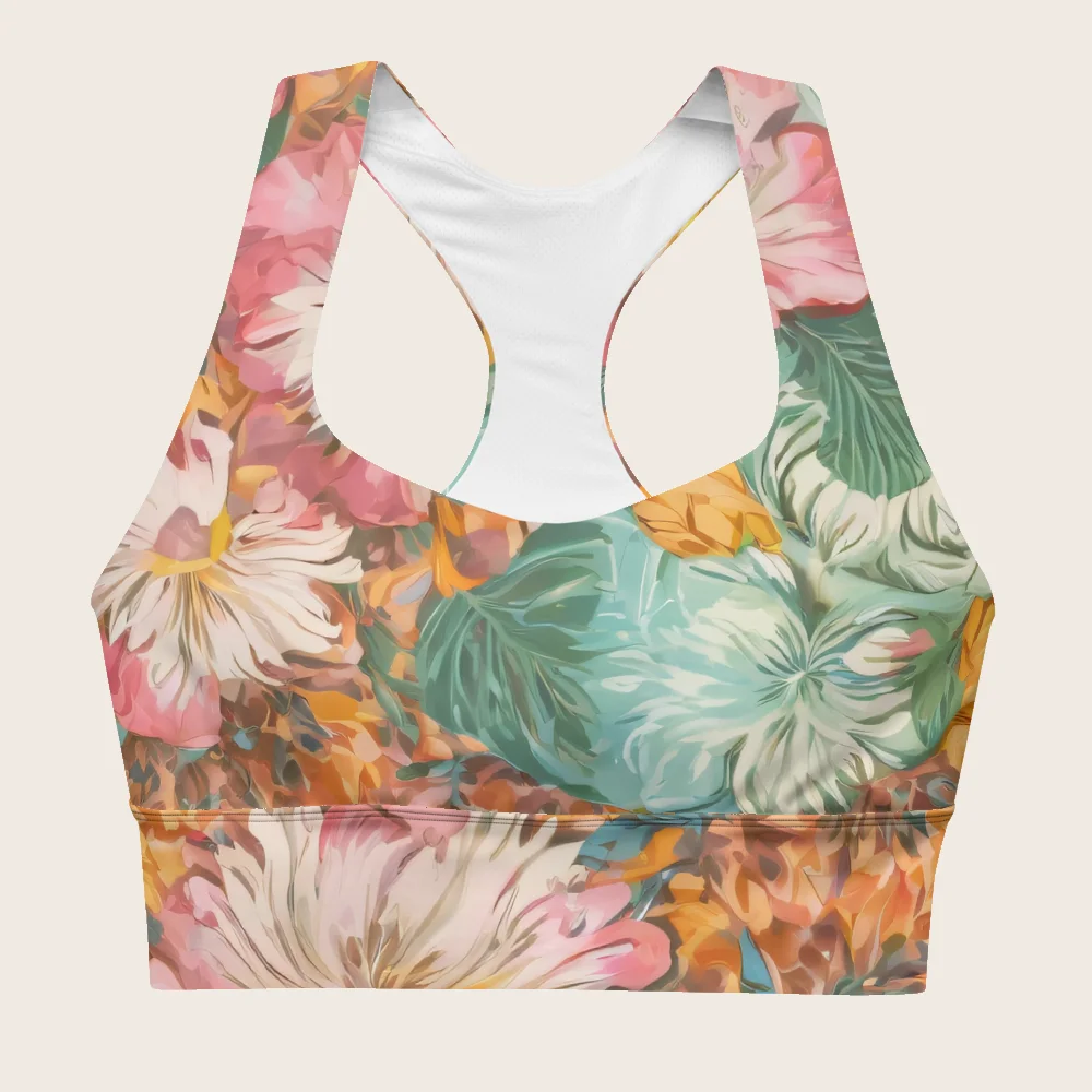 Longline Sports Bra on model