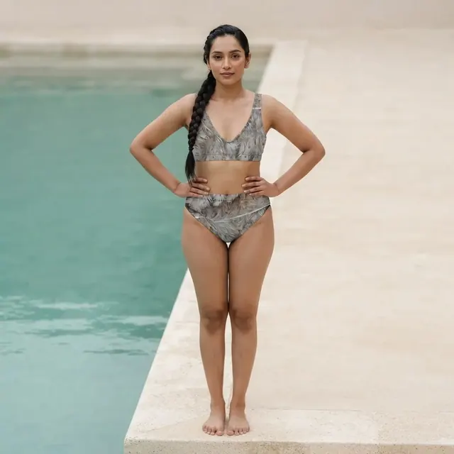 High-Waisted Bikini, one-of-one design BCC8151A
