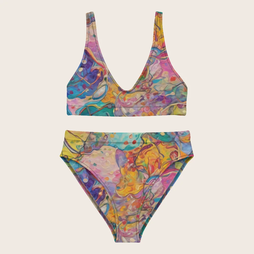 High-Waisted Bikini on model