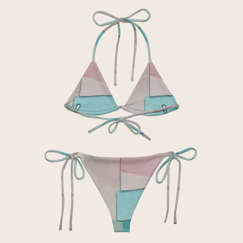 String Bikini on model