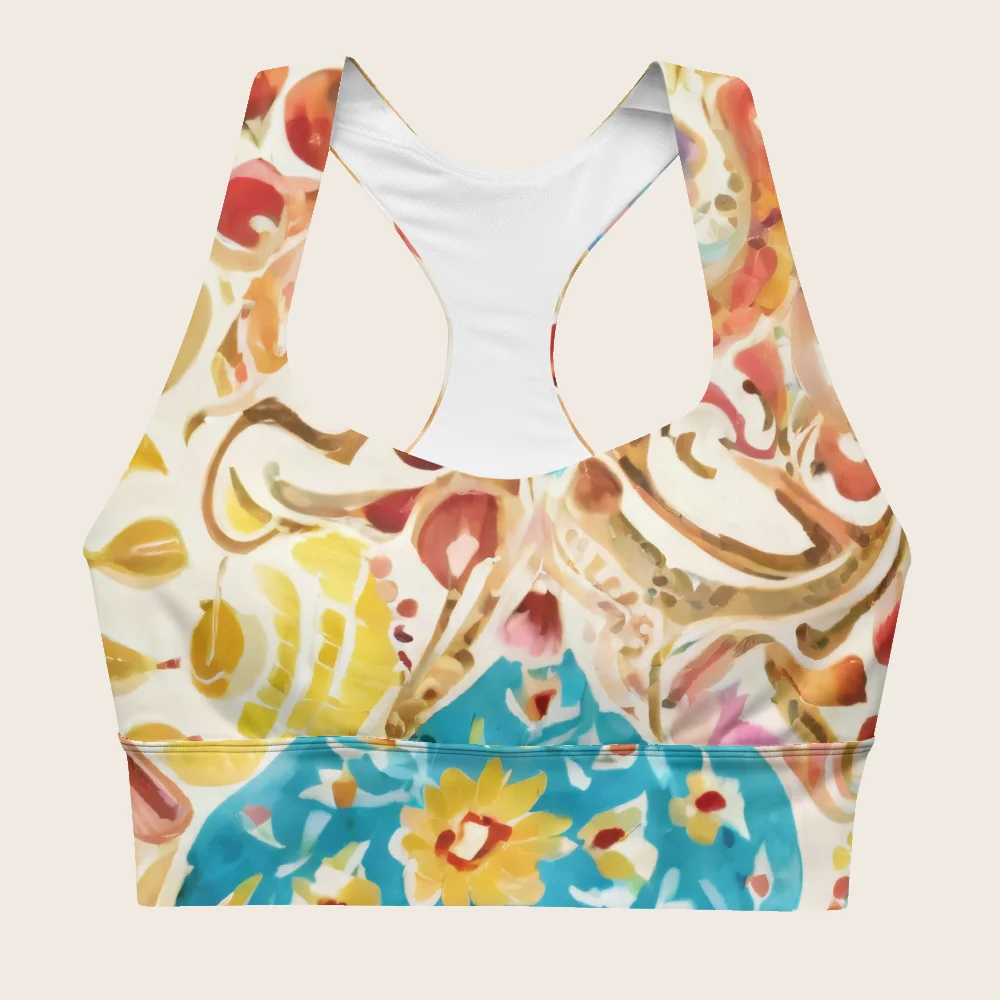 Longline Sports Bra on model