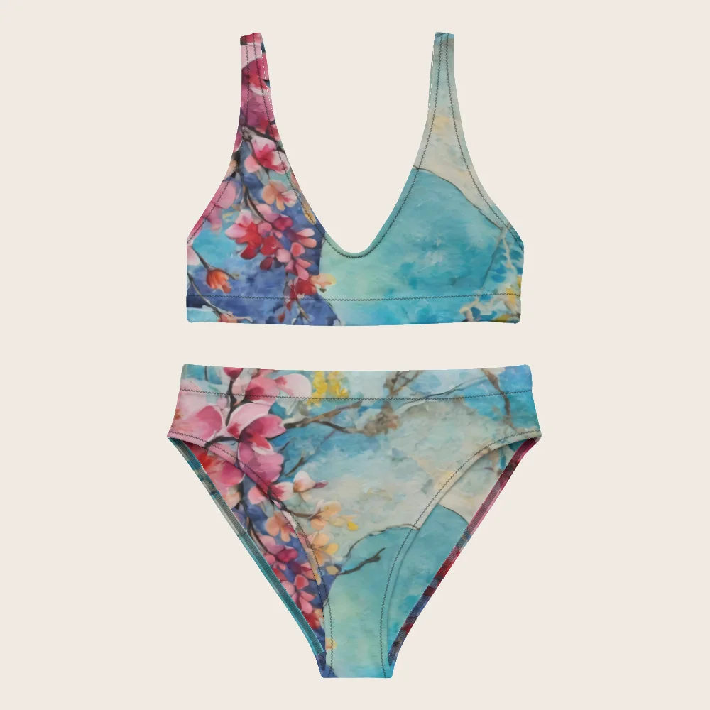 High-Waisted Bikini on model