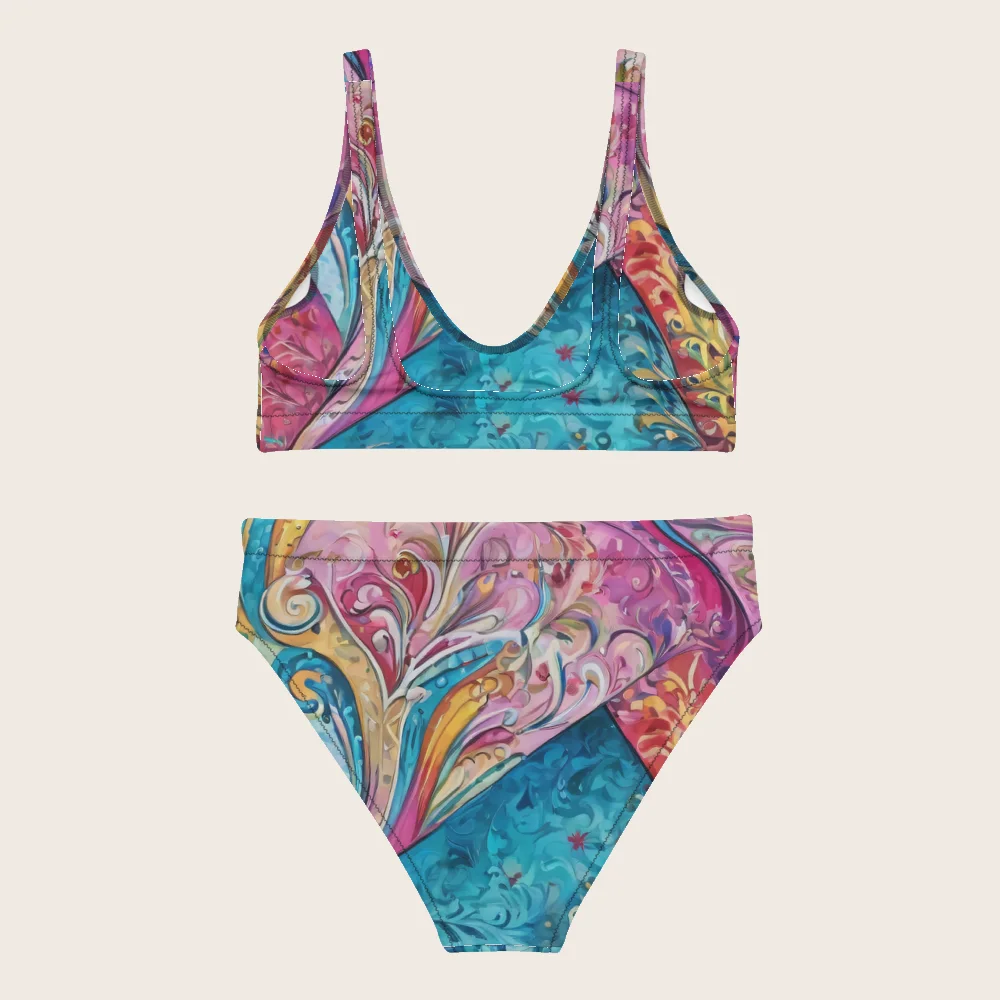 High-Waisted Bikini on model