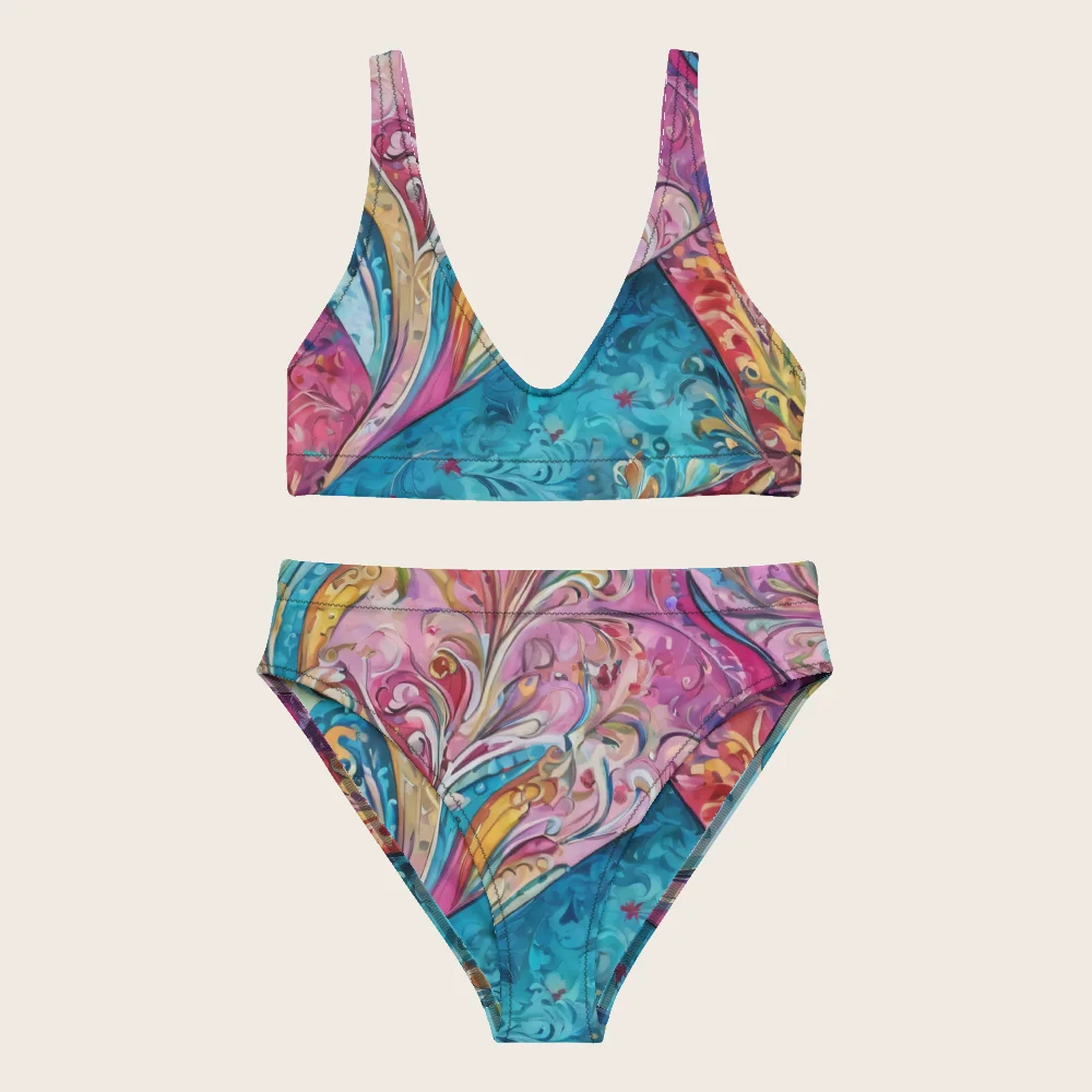High-Waisted Bikini on model