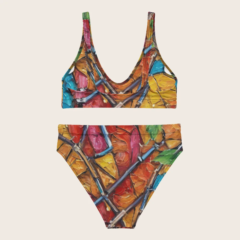 High-Waisted Bikini on model