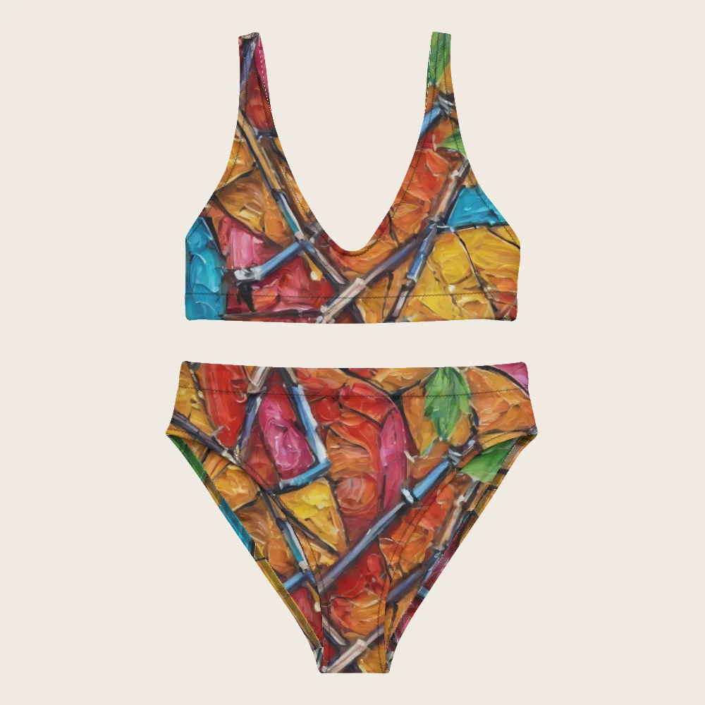High-Waisted Bikini on model
