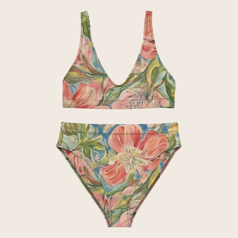 High-Waisted Bikini on model