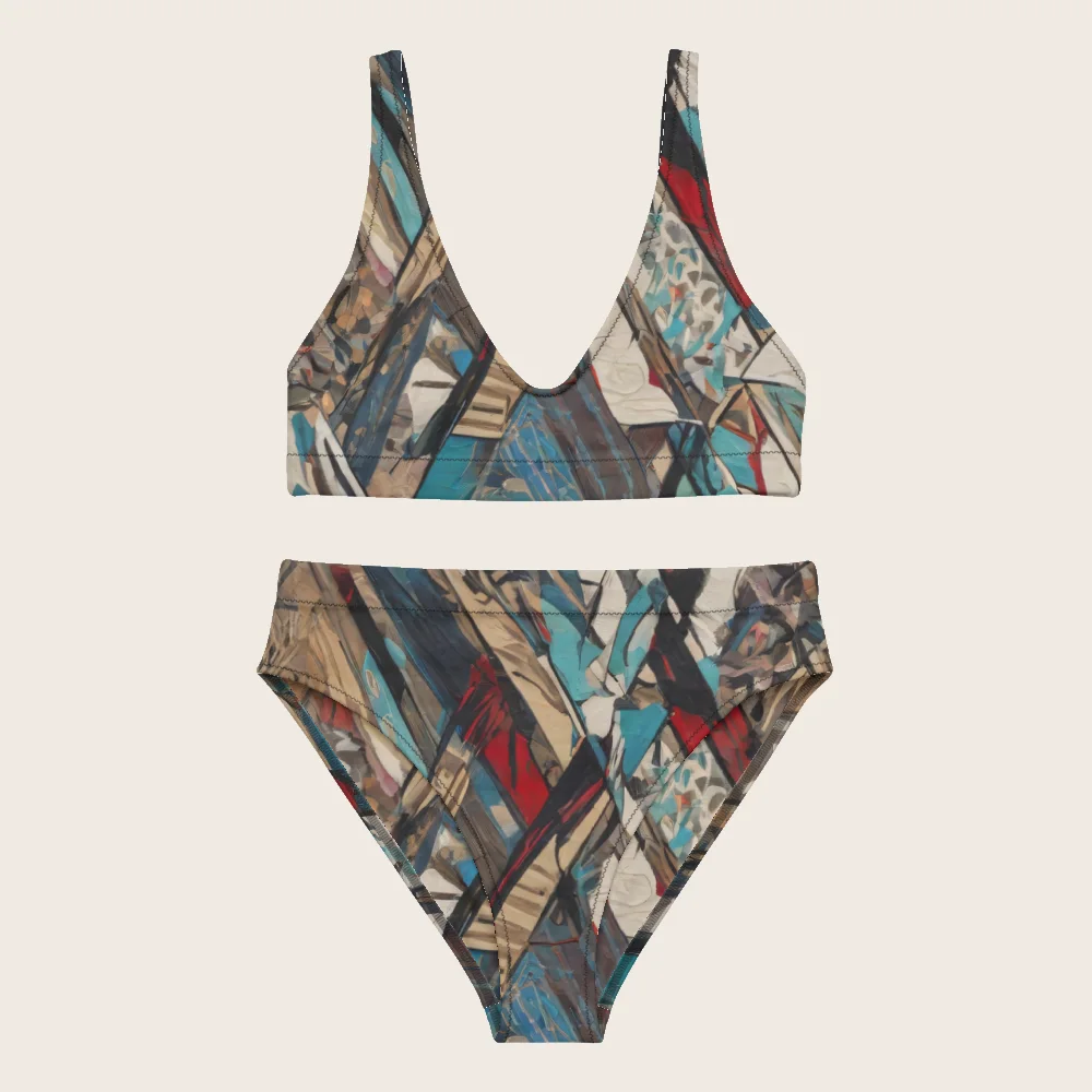 High-Waisted Bikini on model