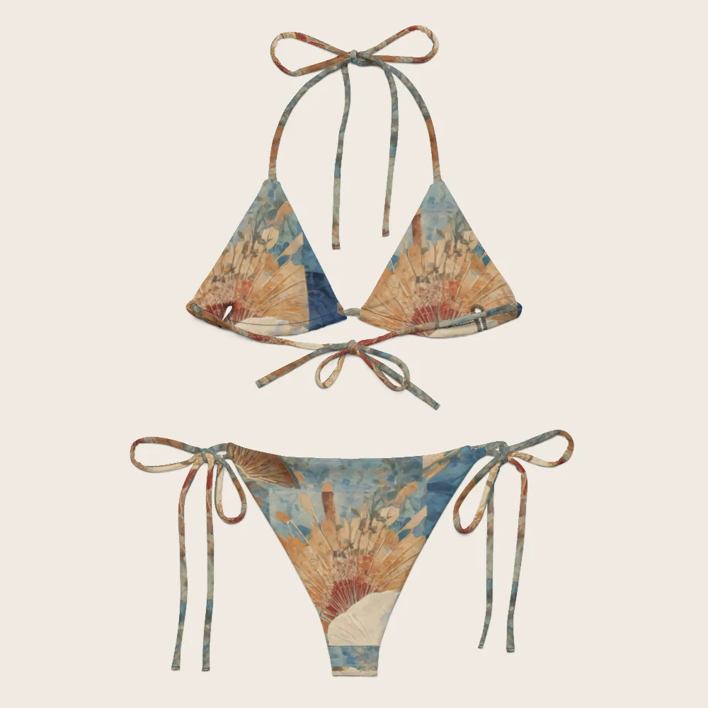 String Bikini on model